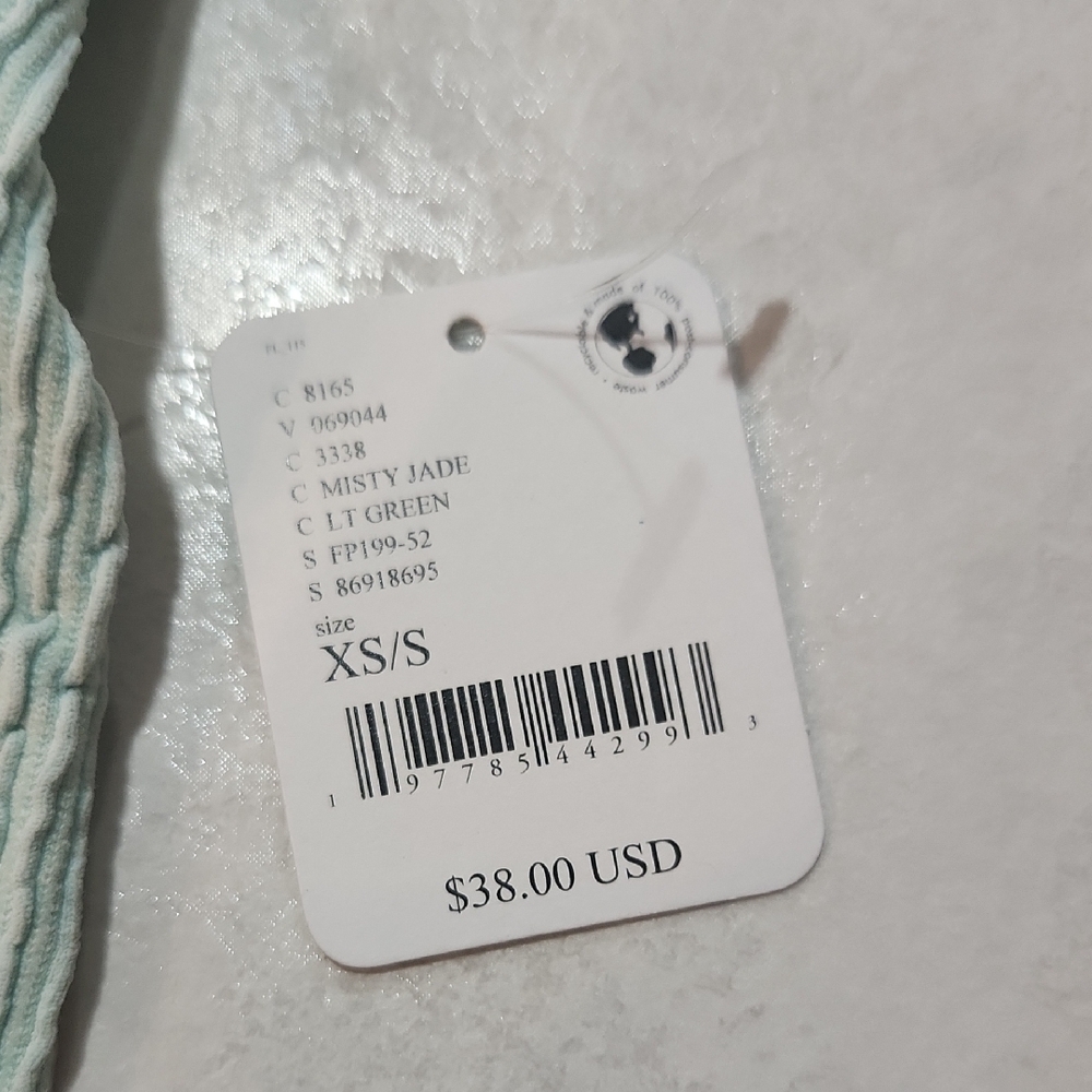 Free People Green Ribbed Bra - Picture 2 of 6